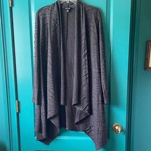 RONEN CHEN CASCADE OPEN FRONT CARDIGAN WOMANS SIZE 3 (Medium) Grey